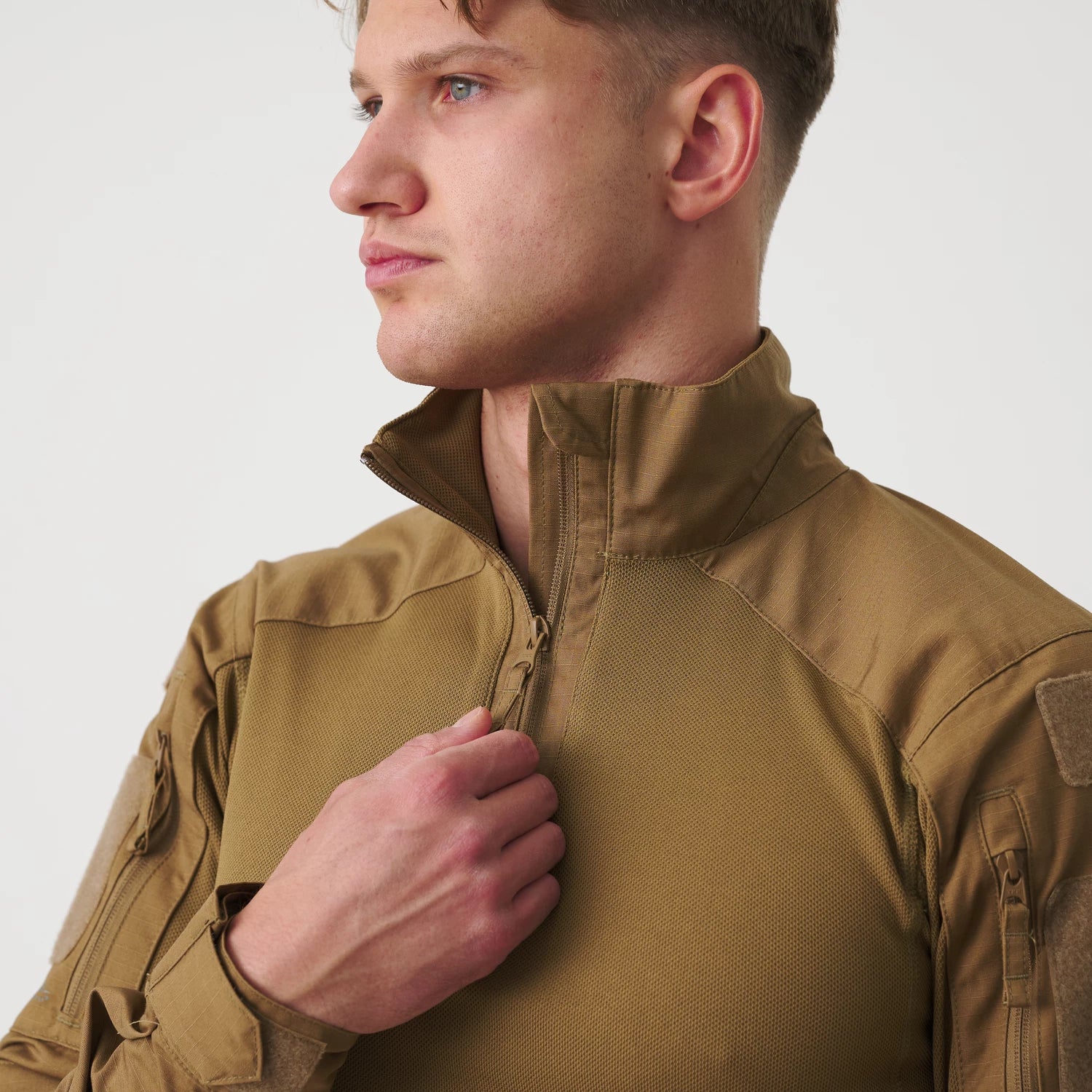 Helikon-Tex MCDU Combat tričko NyCo Ripstop, RAL 7013 – detail 2