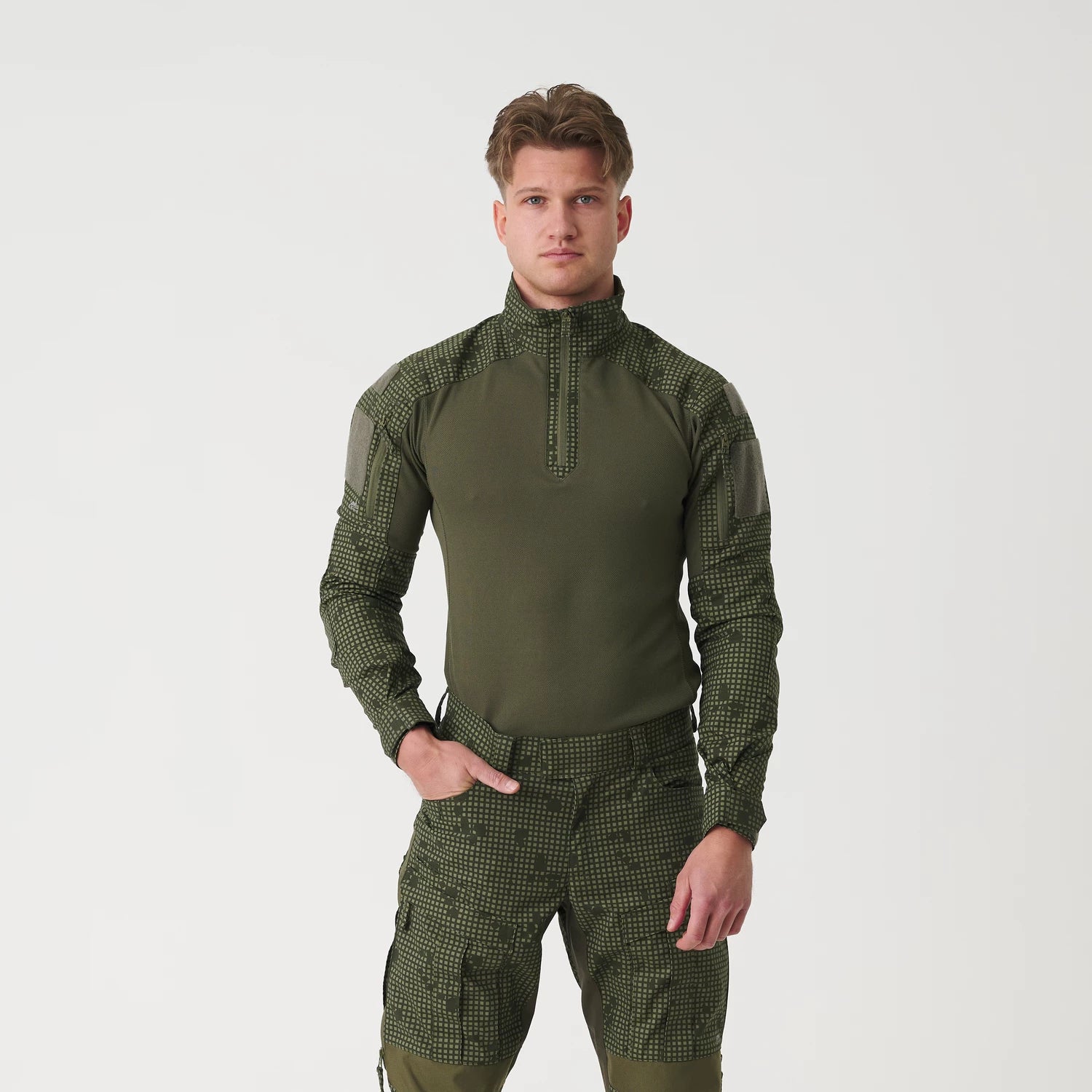 Helikon-Tex MCDU Combat tričko, US Woodland – detail 1