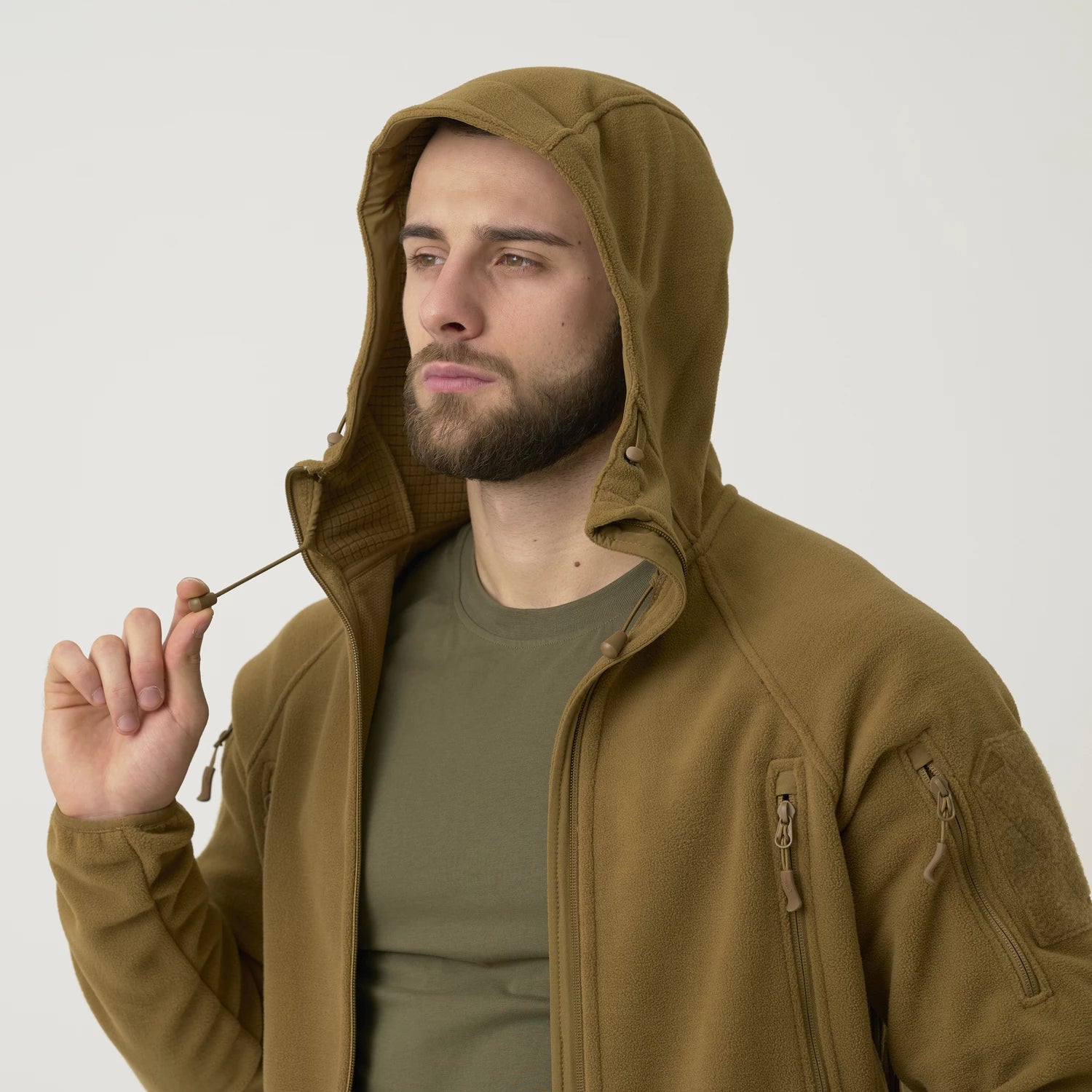 Helikon-Tex Patriot Mk 2 Hybrid Fleece mikina, Coyote – detail 4
