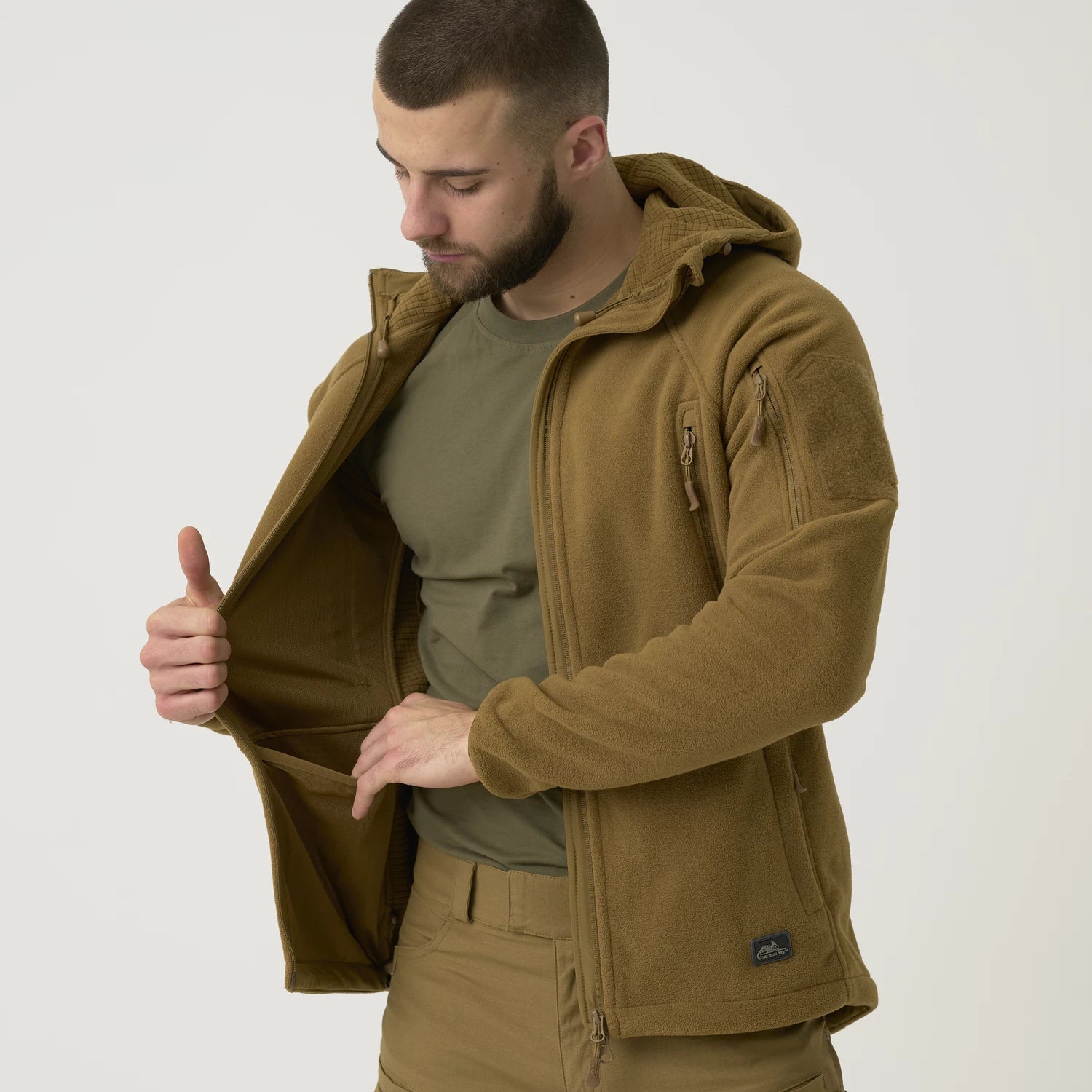 Helikon-Tex Patriot Mk 2 bunda Hybridný fleece, čierna – detail 5