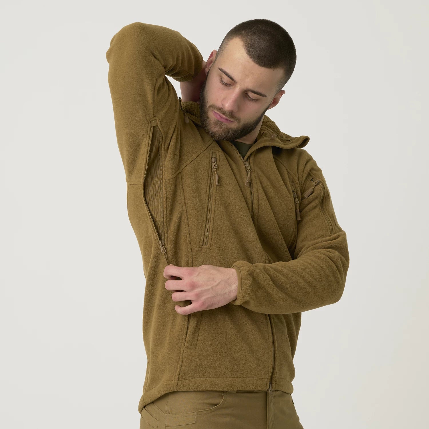 Helikon-Tex Patriot Mk 2 bunda Hybridný fleece, čierna – detail 6