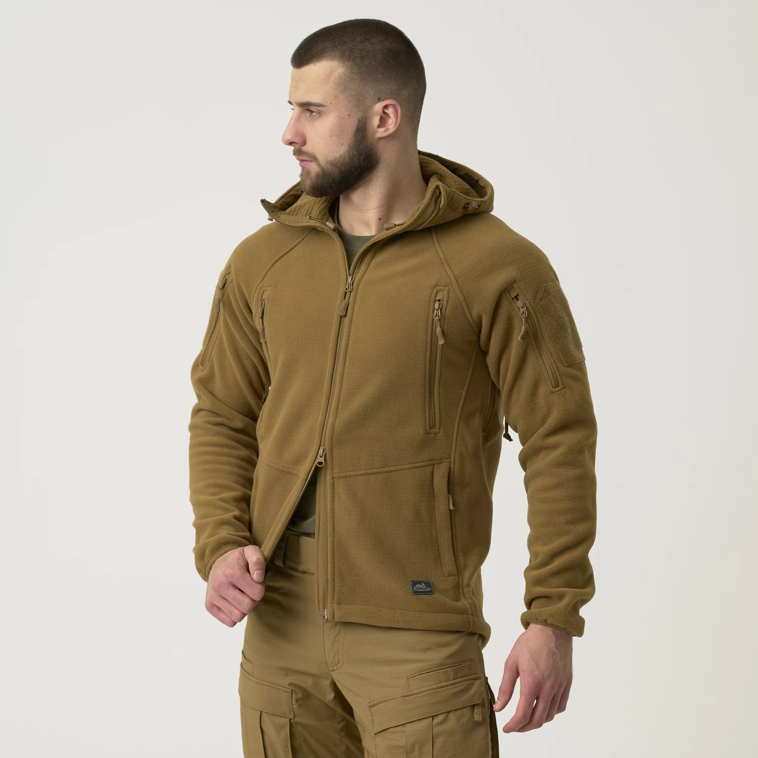 Helikon-Tex Patriot Mk 2 bunda Hybridný fleece, Shadow Grey / Black – detail 8