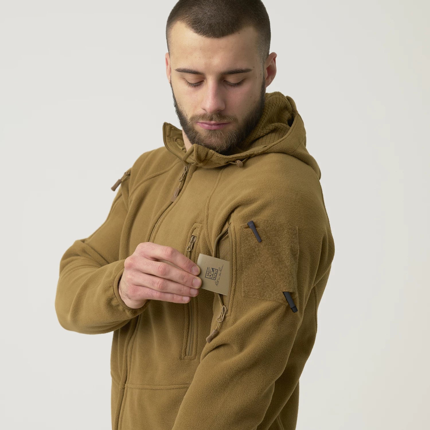 Helikon-Tex Patriot Mk 2 bunda Hybridný fleece, Shadow Grey / Black – detail 9