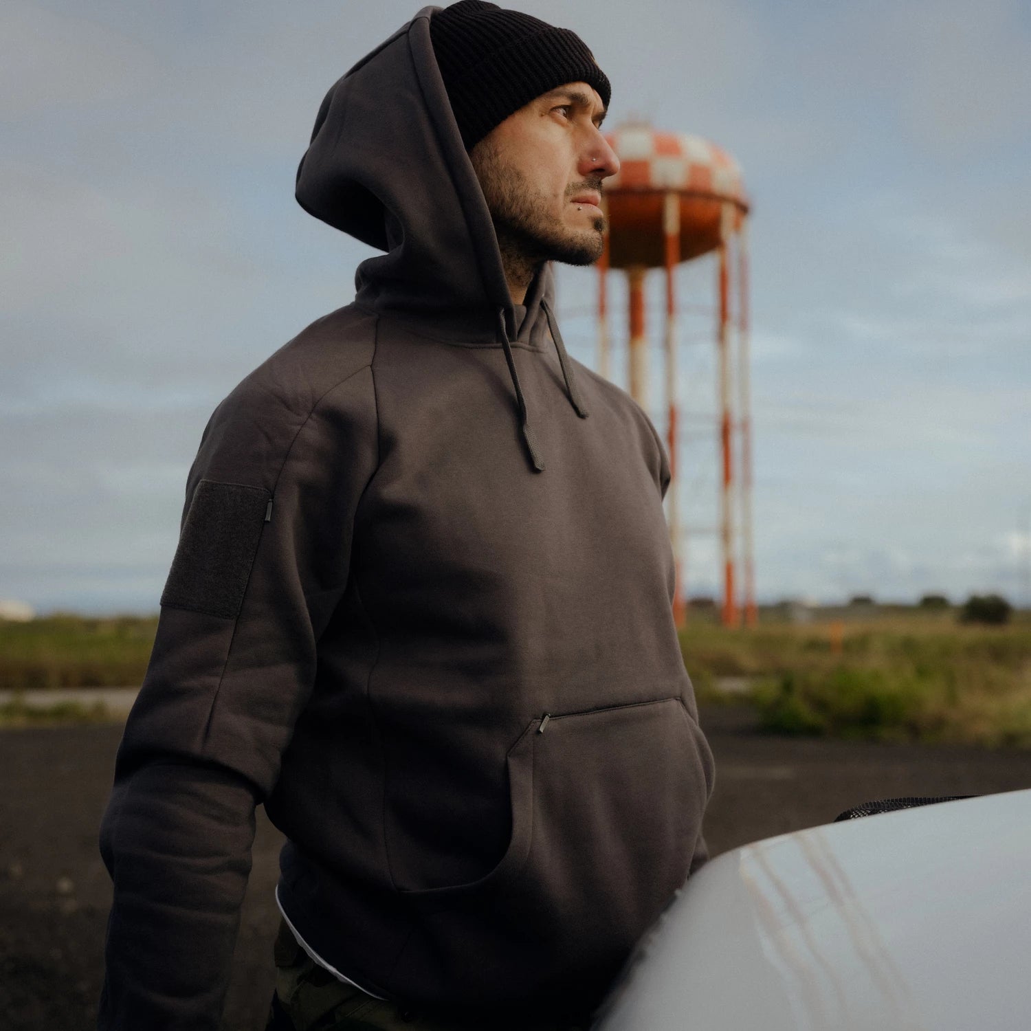 Helikon-Tex Mestská mikina taktická Kangaroo, Grey – v použití 1