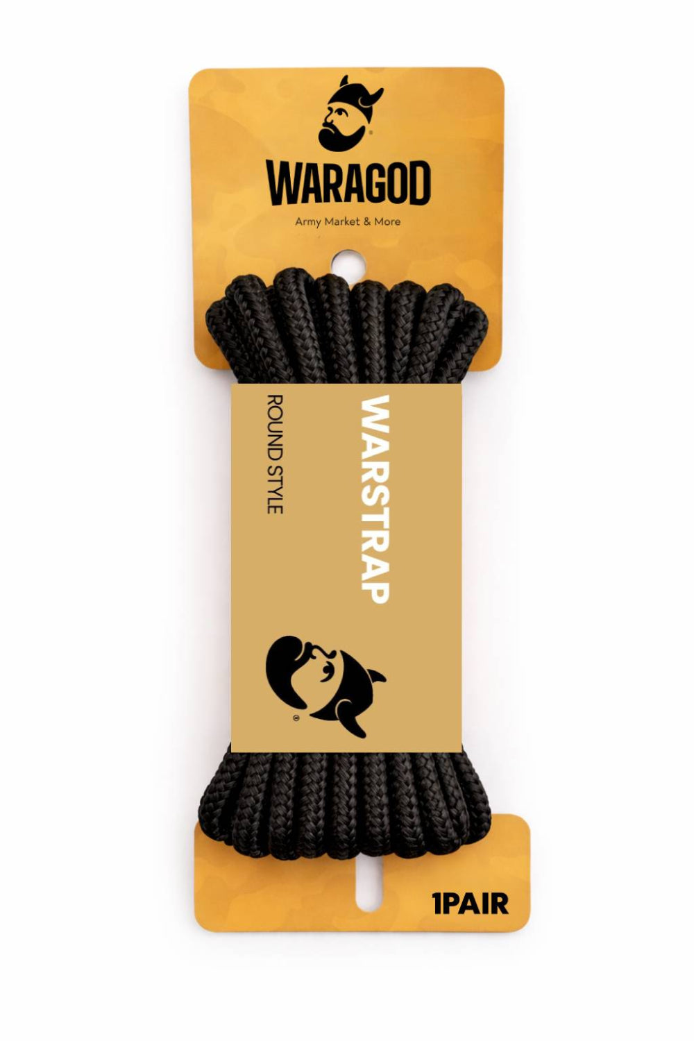 WARAGOD Warstrap Round lacci per scarpe, nero