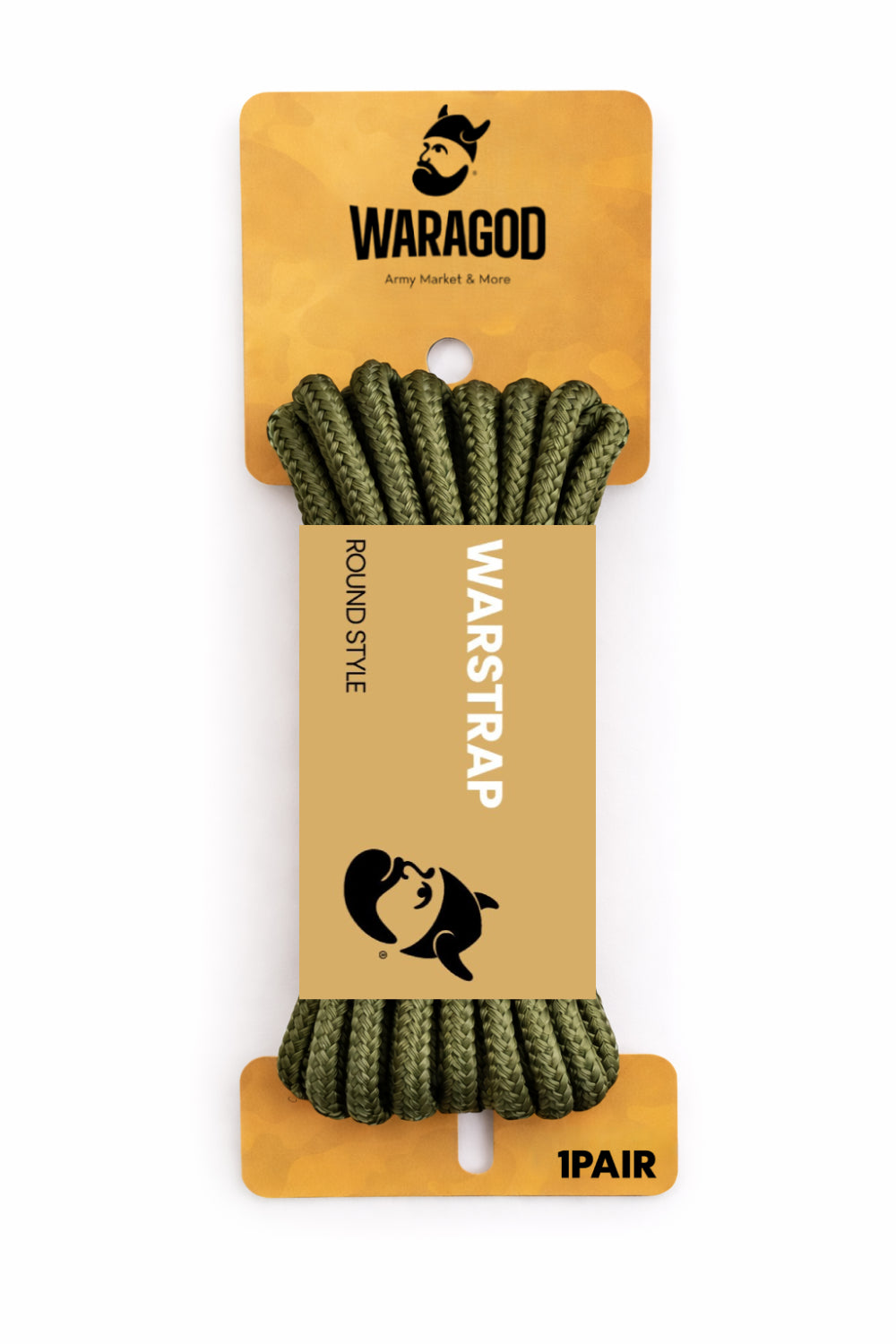 WARAGOD Warstrap Round Lacci per scarpe, oliva