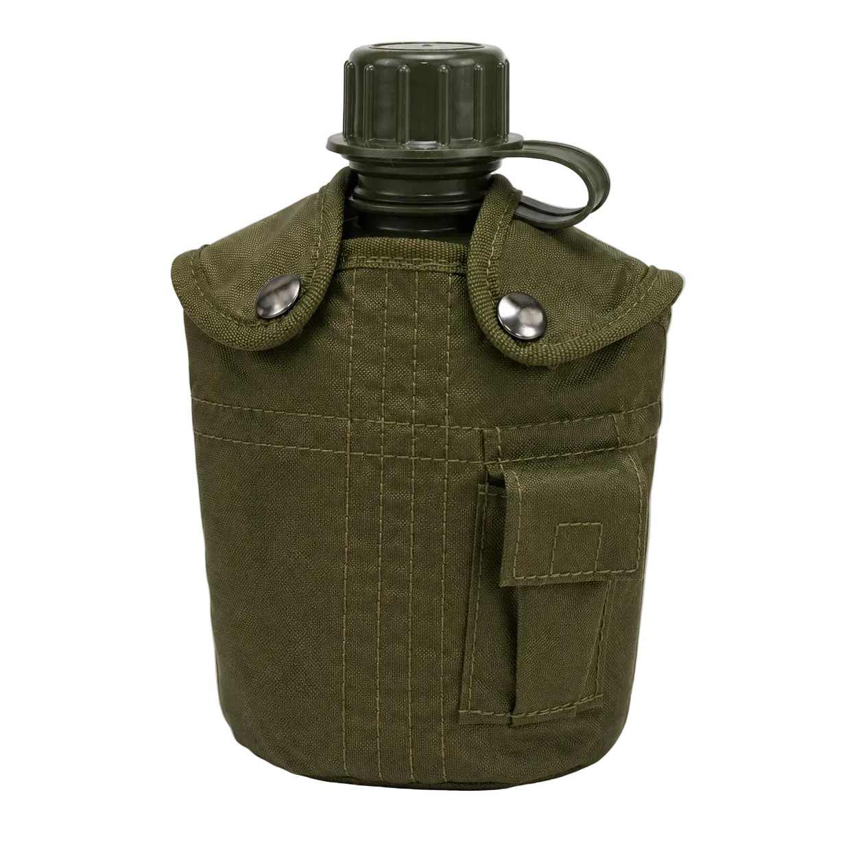 Borraccia da campo Dragowa Tactical con scodella in alluminio 1L, verde