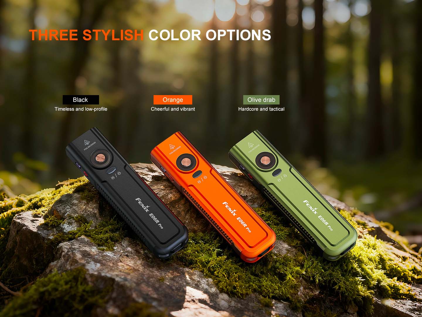 Fenix E06R PRO nabíjateľná EDC baterka, zelená
