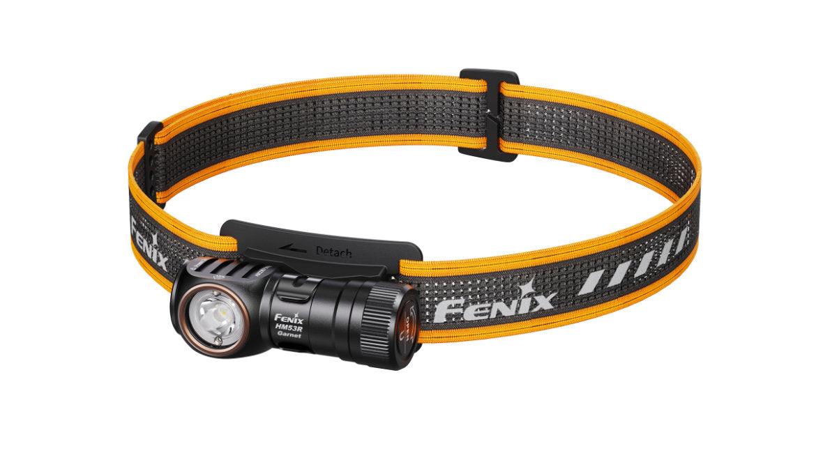Fenix HM53R Garnet nabíjateľná čelovka, sivo-oranžová