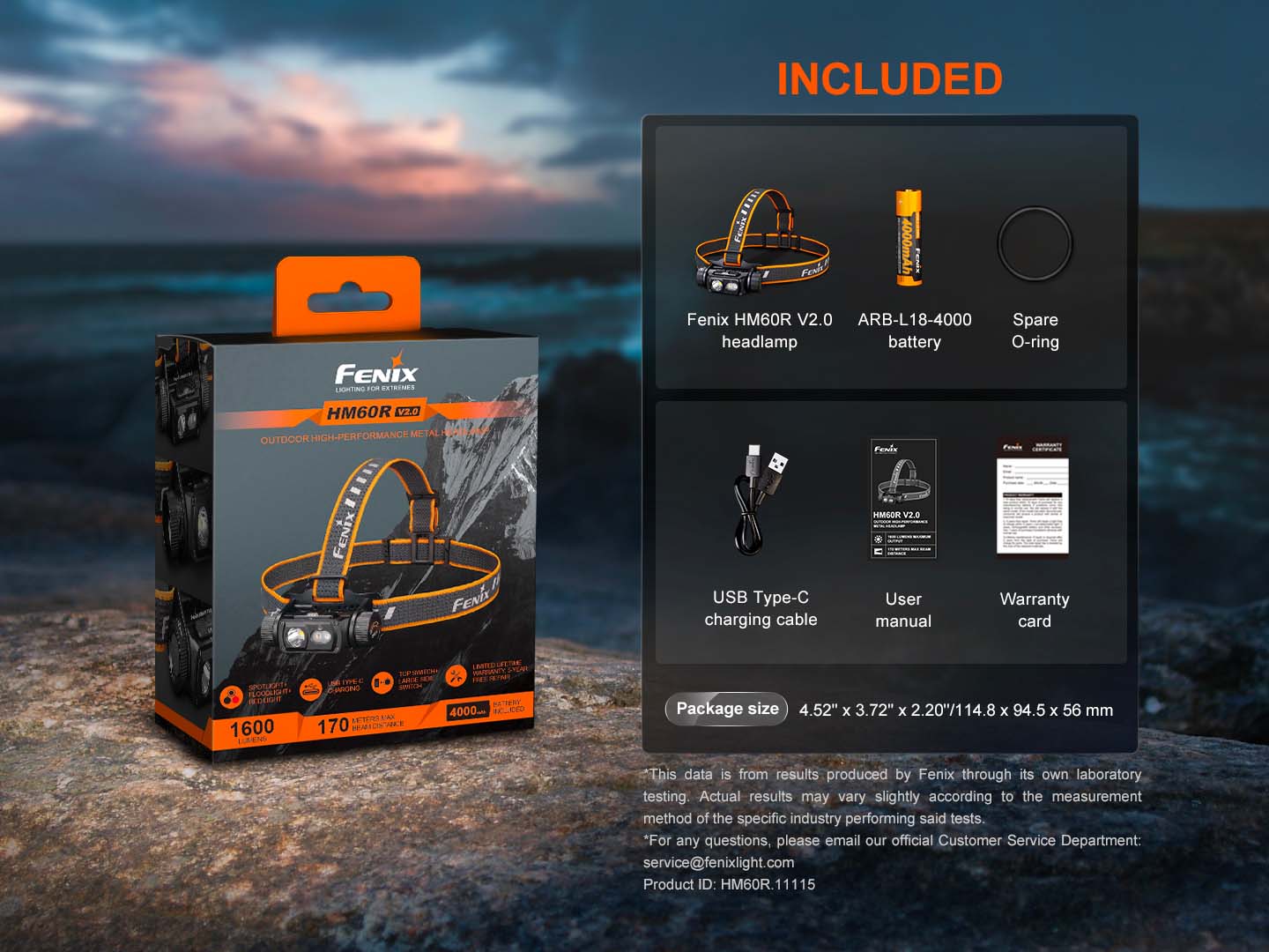 Fenix HM60R V2.0 nabíjateľná čelovka