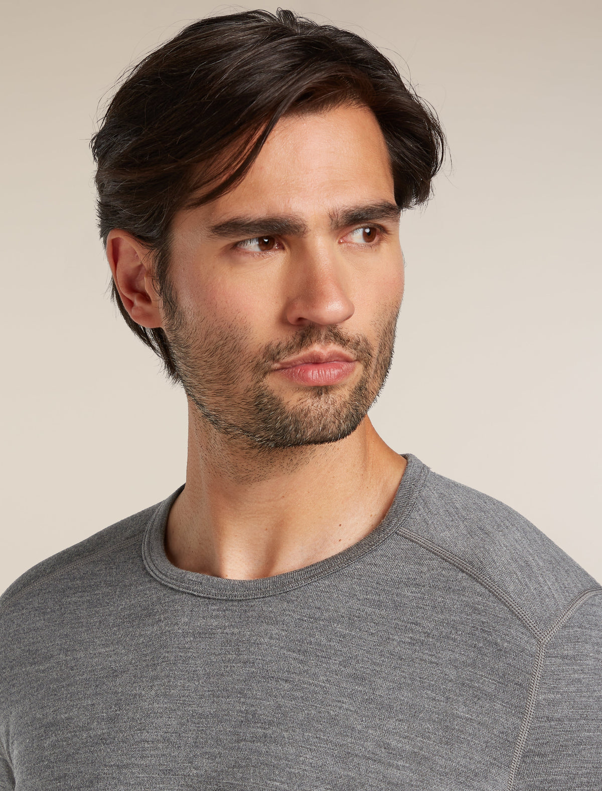 Icebreaker 260 Oasis pánske termo tričko s dlhým rukávom, sivá