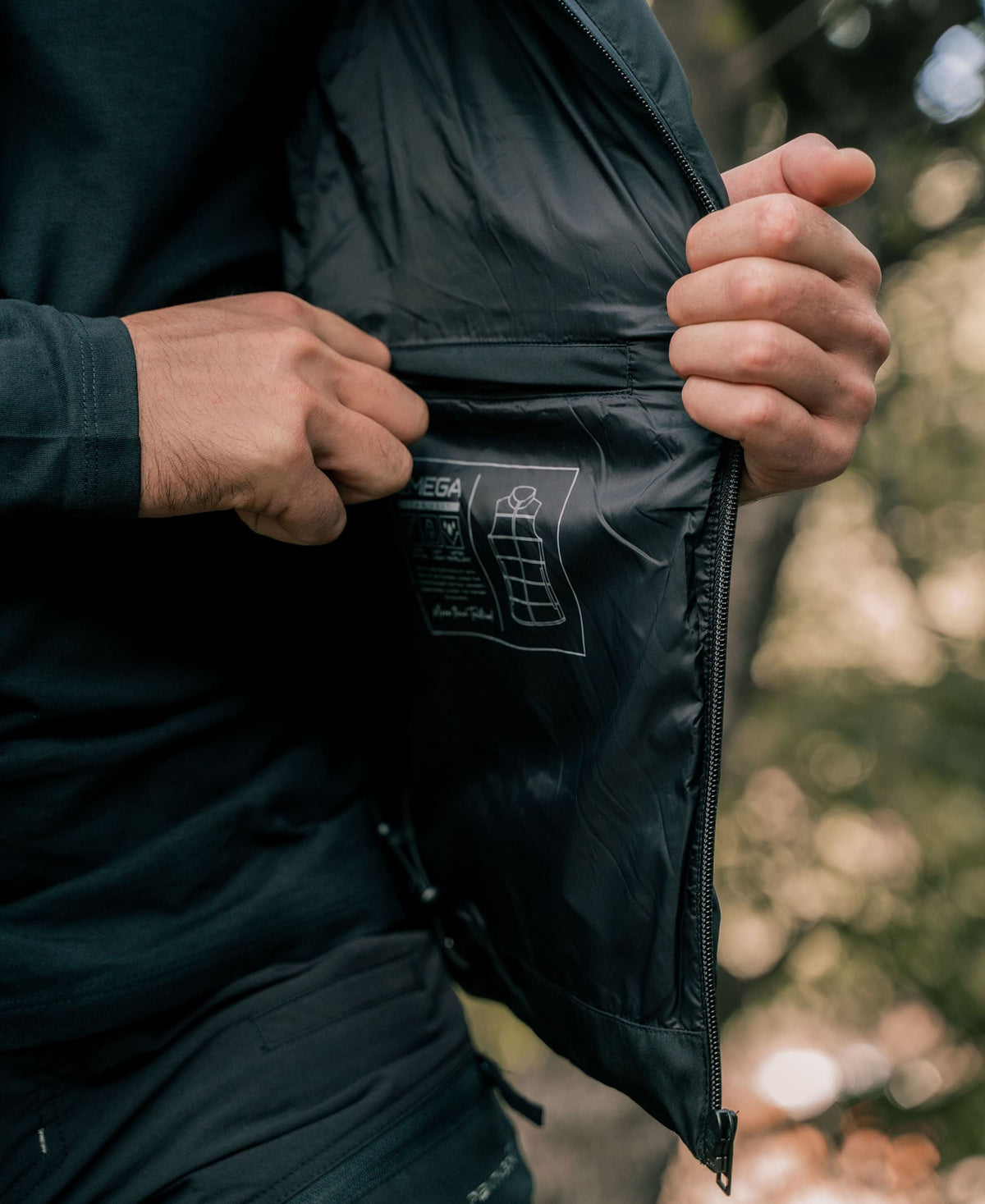 Pentagon Omega gilet in piuma, cinder grey