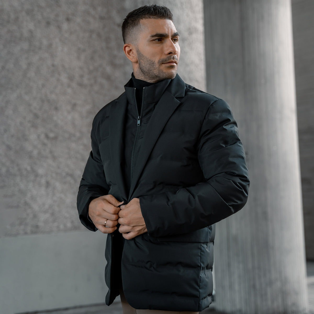 Pentagon Alpha giacca uomo stile blazer, nera