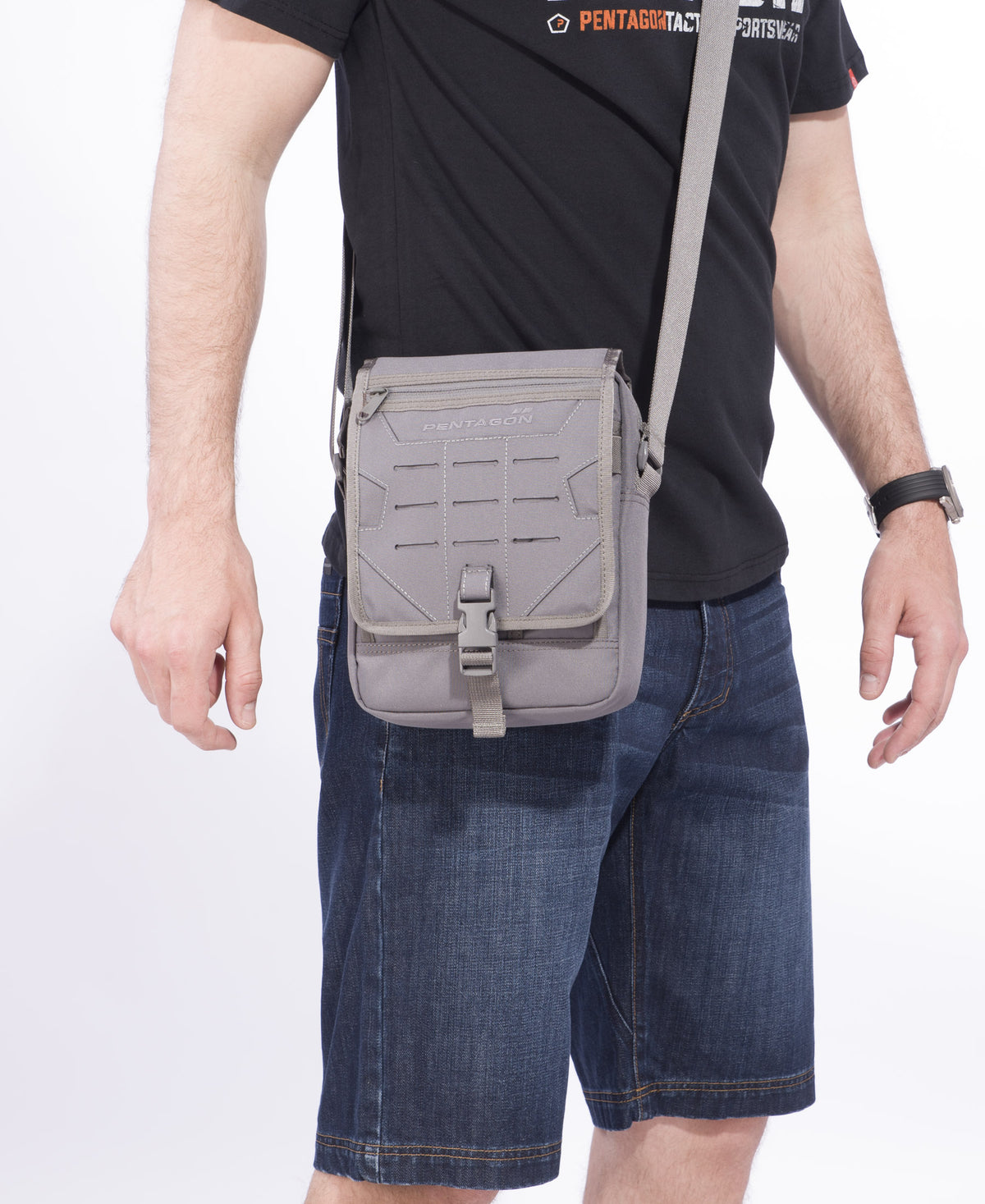 Pentagon Messenger borsa a tracolla, nera