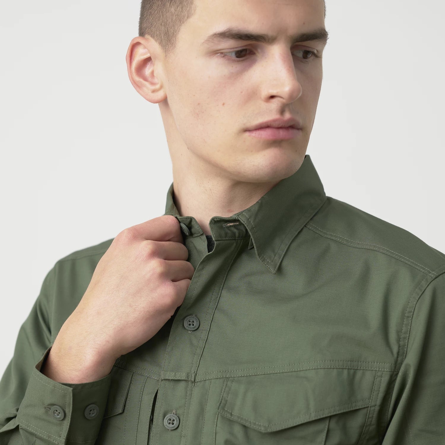 Helikon-Tex DEFENDER Mk2 košeľa s dlhým rukávom PolyCotton Ripstop, béžová – detail 7