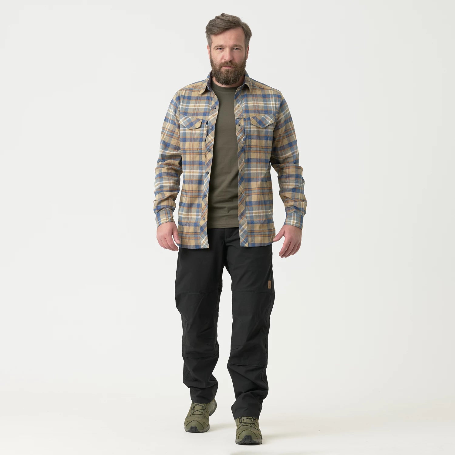 Helikon-Tex Defender Mk2 PILGRIM košeľa, Ginger Plaid – detail 1