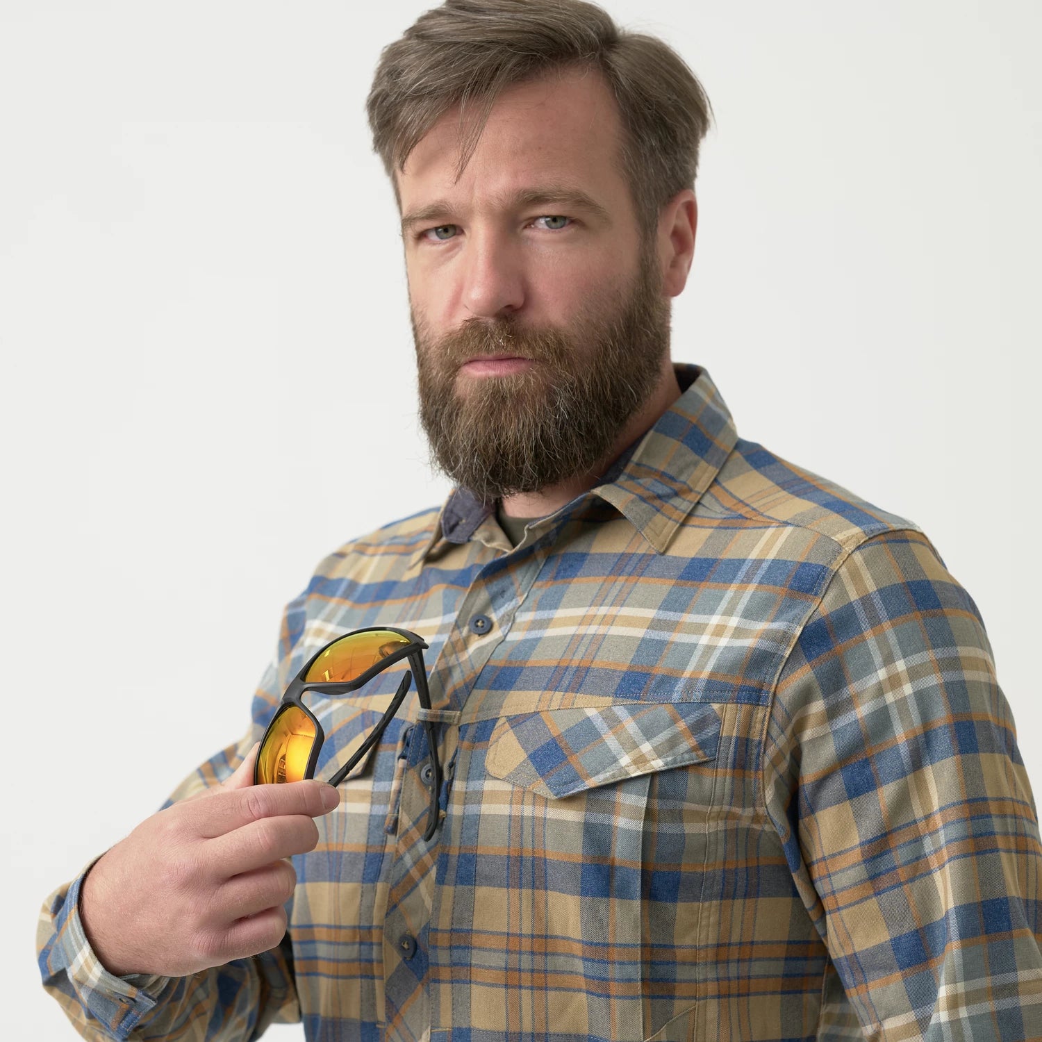 Helikon-Tex Defender Mk2 PILGRIM košeľa, Ginger Plaid – detail 3