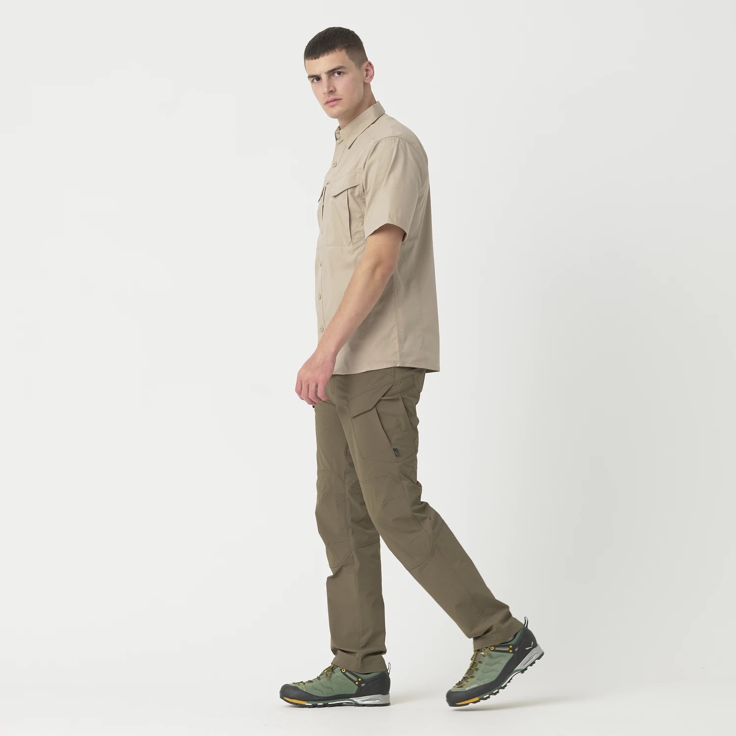 Helikon-Tex DEFENDER Mk2 košeľa s krátkym rukávom PolyCotton Ripstop, béžová – detail 1