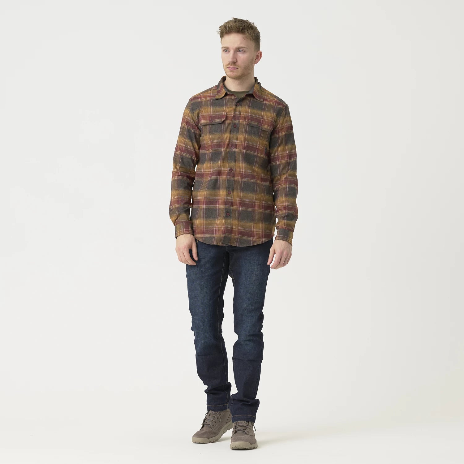 Helikon-Tex GreyMan košeľa Graphite Plaid – detail 1