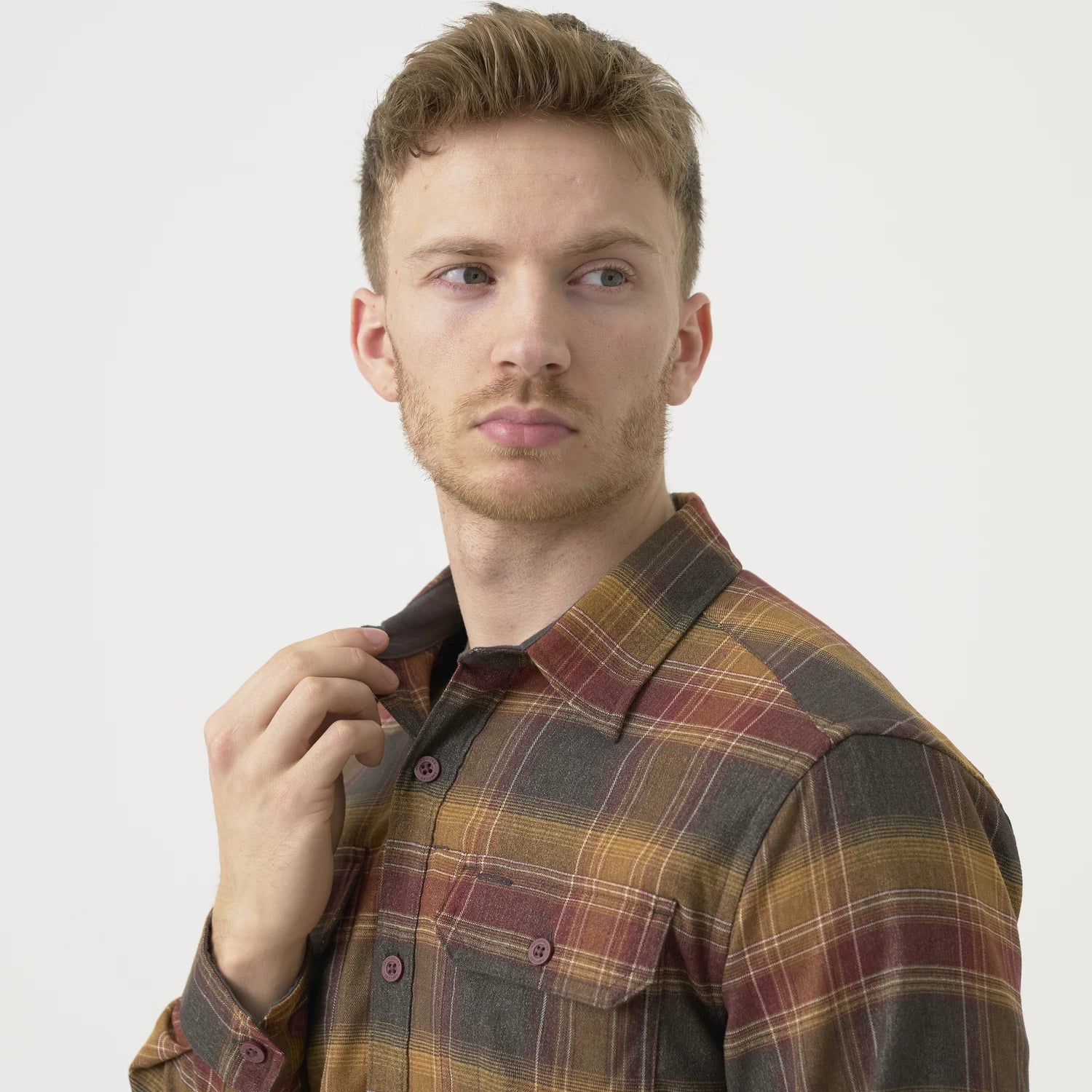 Helikon-Tex GreyMan košeľa Graphite Plaid – detail 3