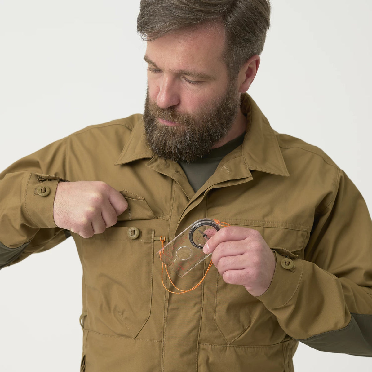 Helikon-Tex WOODSMAN košeľa Taiga Green / Black – detail 8