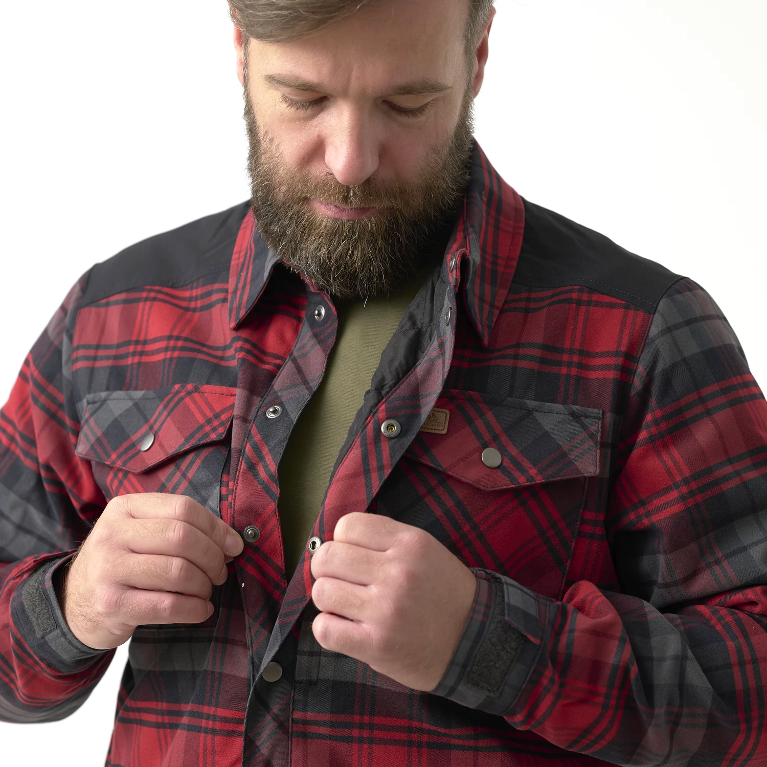 Helikon-Tex Warden zimná košeľa, Slate Crimson Plaid
