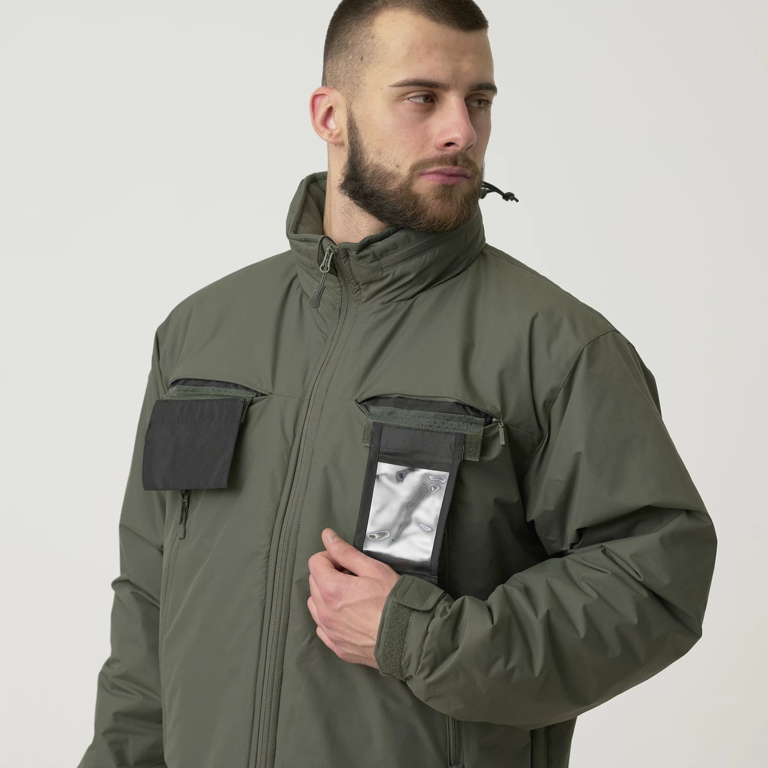 Helikon-Tex HUSKY bunda tactical taktická, alpha green – detail 2