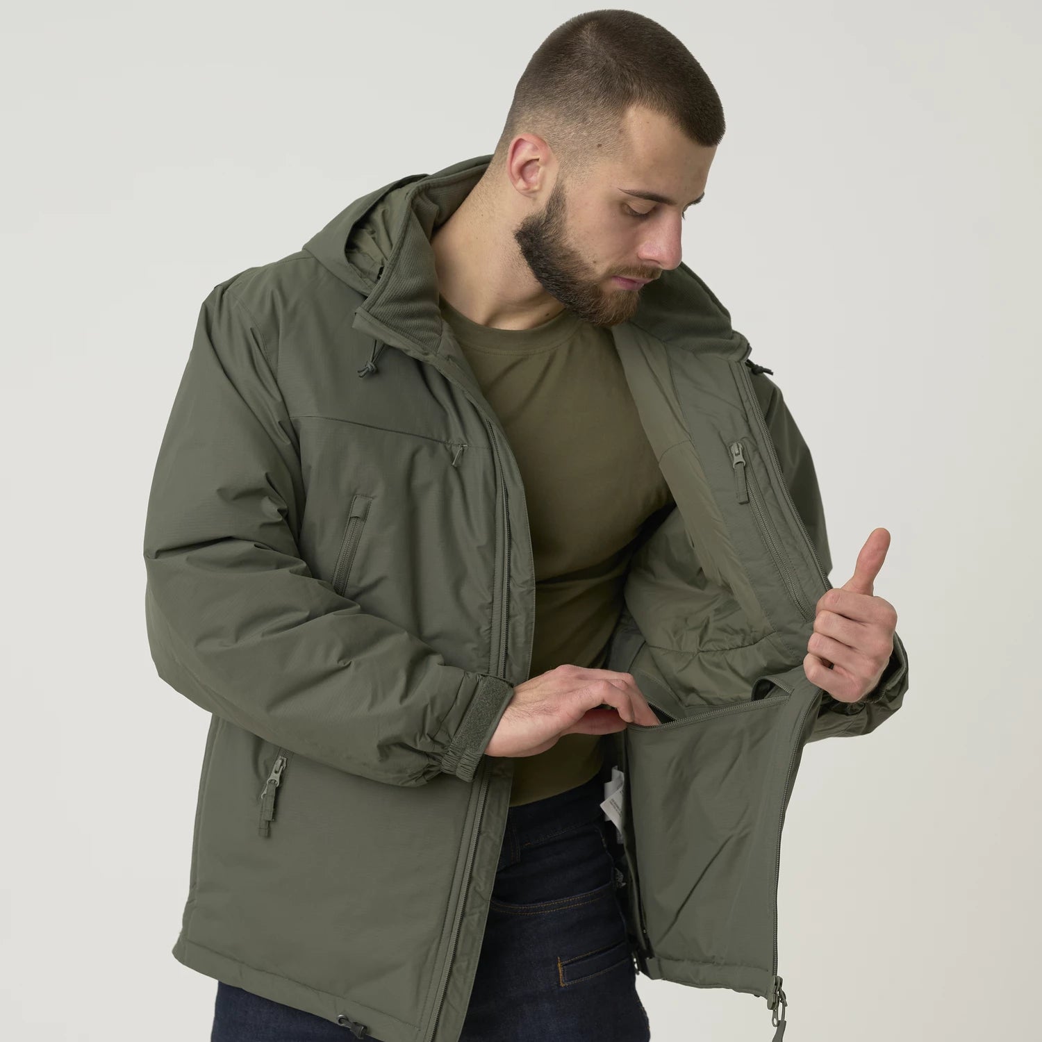Helikon-Tex HUSKY bunda tactical taktická, alpha green – detail 9