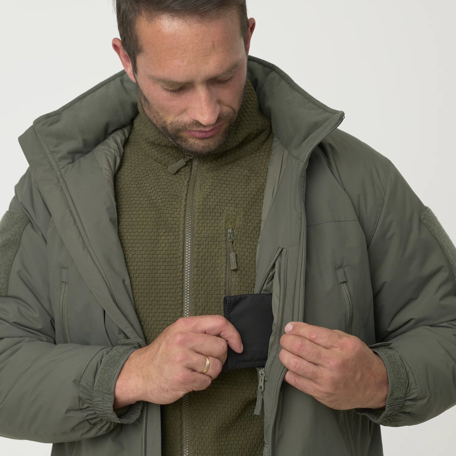 Helikon-Tex LEVEL 7 ľahká zimná bunda Climashield Apex 100g, Alpha Green – detail 6