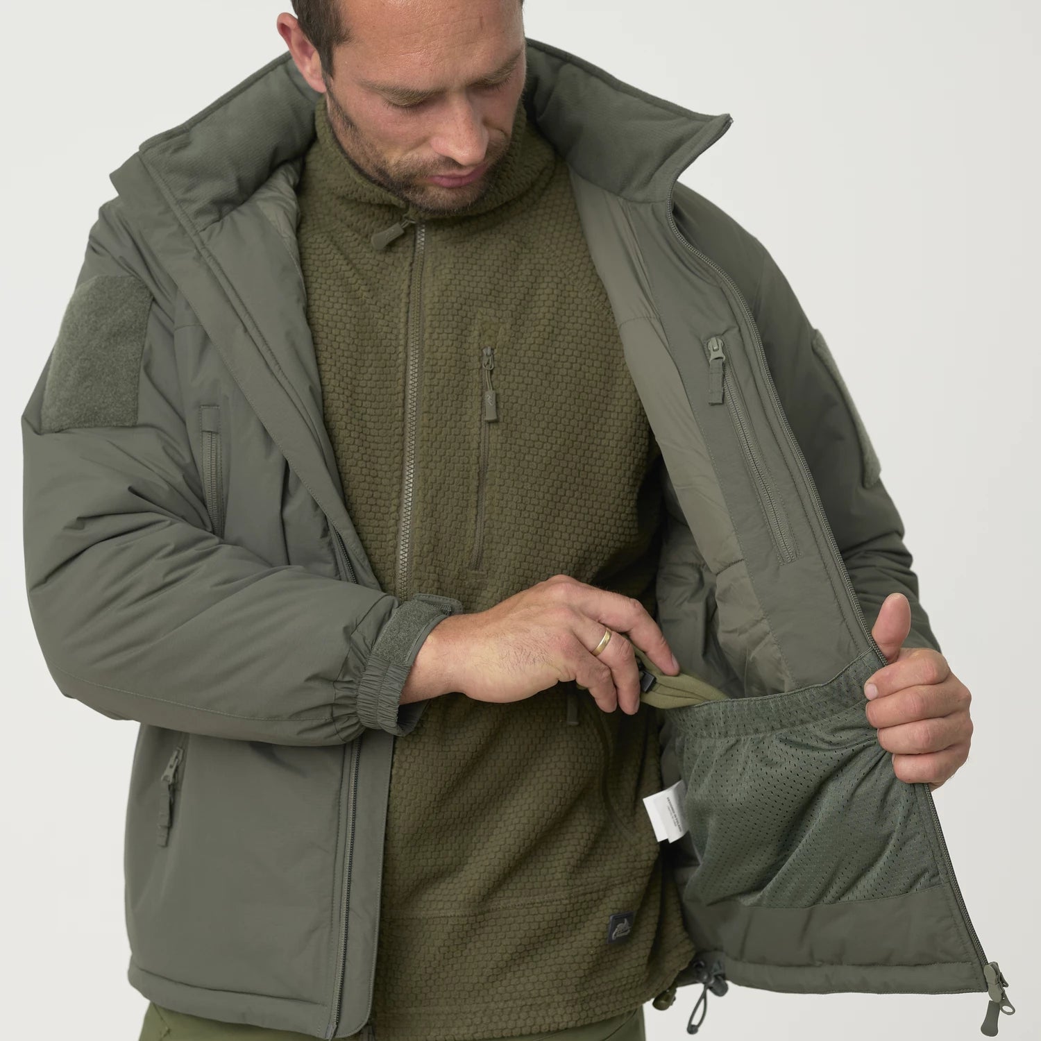 Helikon-Tex LEVEL 7 ľahká zimná bunda Climashield Apex 100g, Alpha Green – detail 7