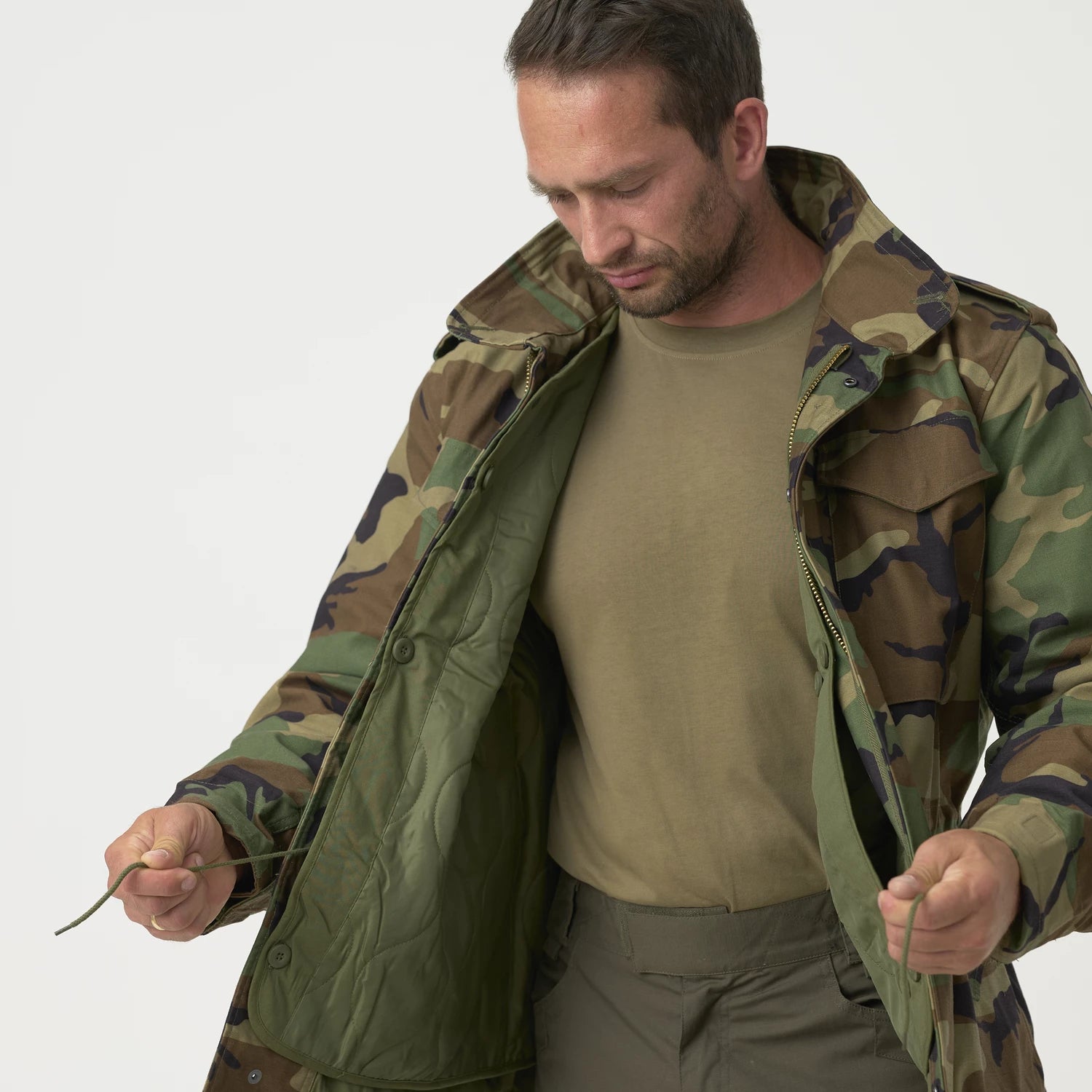 Helikon-Tex M65 bunda NyCo Sateen, US Woodland – detail 3