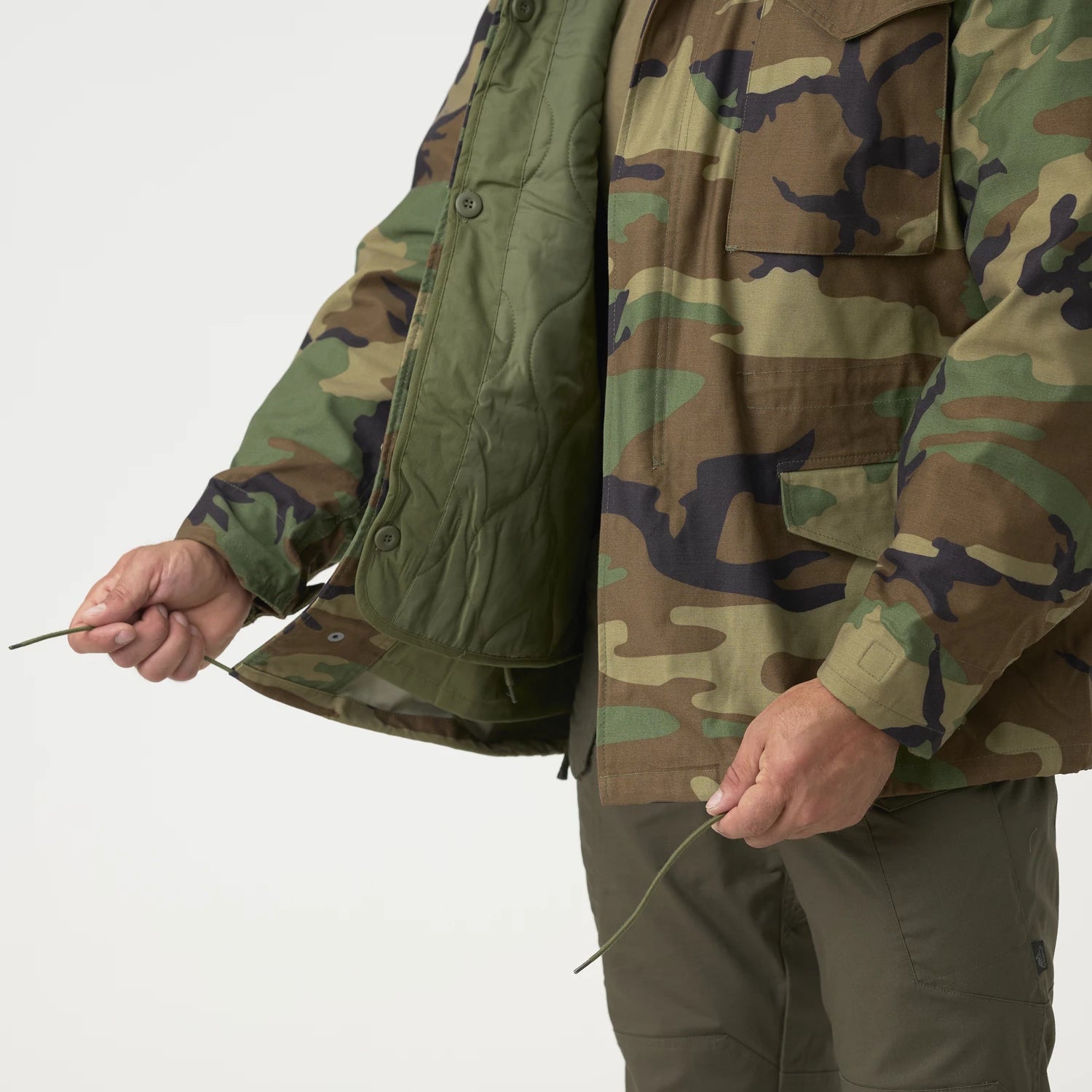Helikon-Tex M65 bunda NyCo Sateen, US Woodland – detail 4