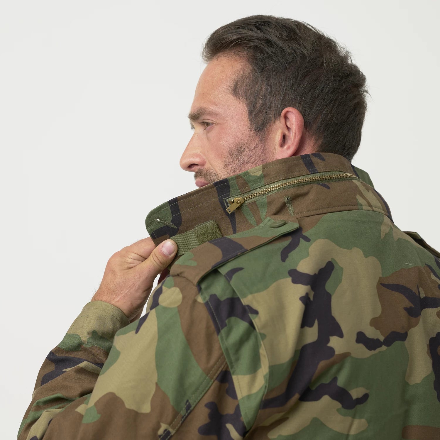 Helikon-Tex M65 bunda NyCo Sateen, US Woodland – detail 6