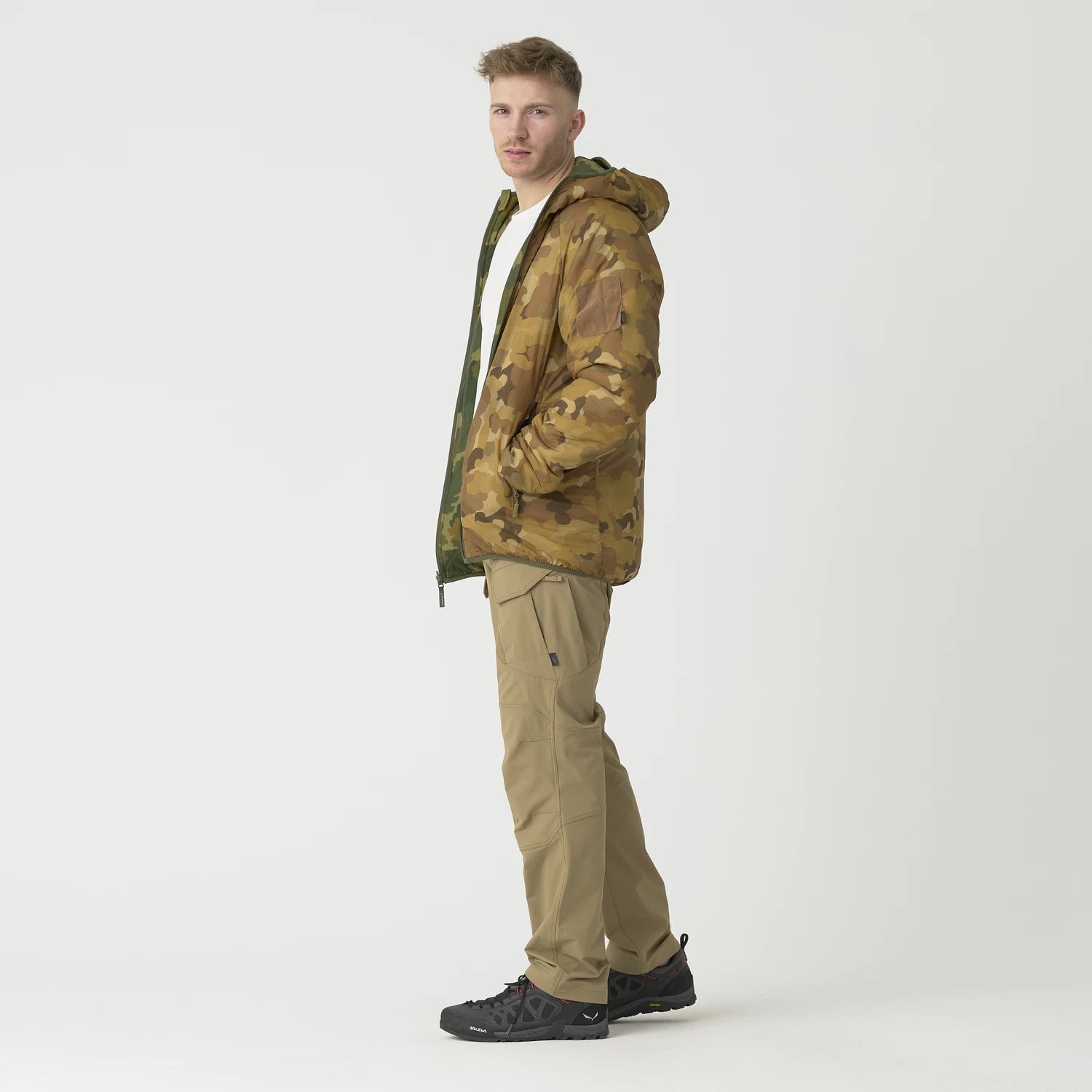 Helikon-Tex Wolfhound Obojstranná bunda Windpack, Desert Night Camo/US – detail 2
