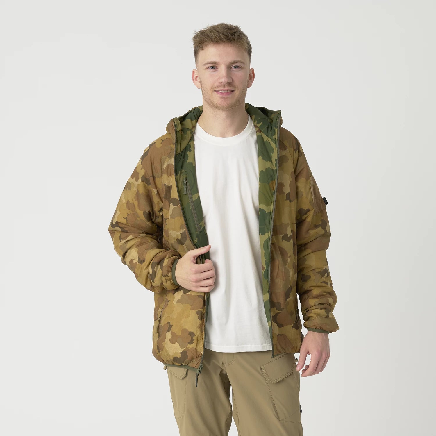 Helikon-Tex Wolfhound Obojstranná bunda Windpack, Desert Night Camo/US – detail 3