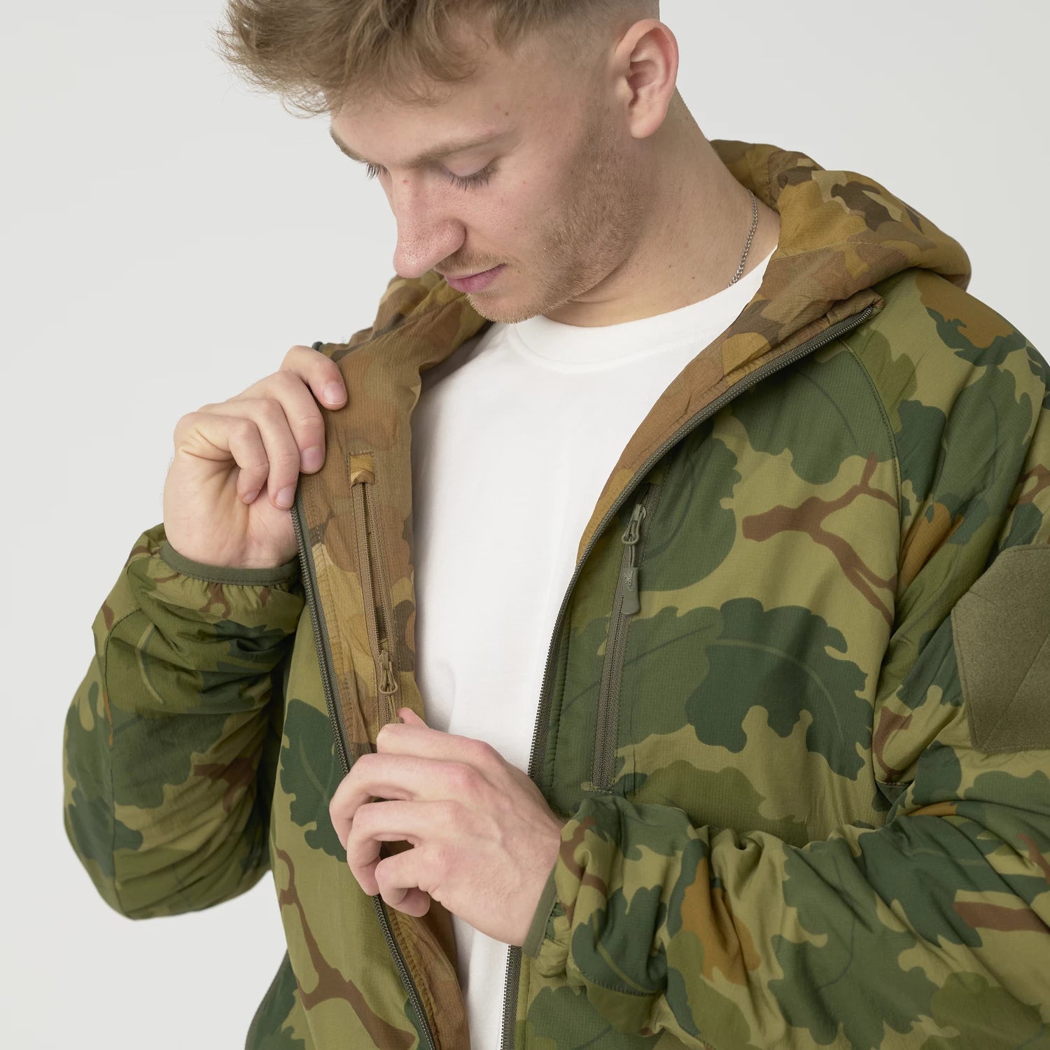 Helikon-Tex Wolfhound Obojstranná bunda Windpack, Desert Night Camo/US – detail 6
