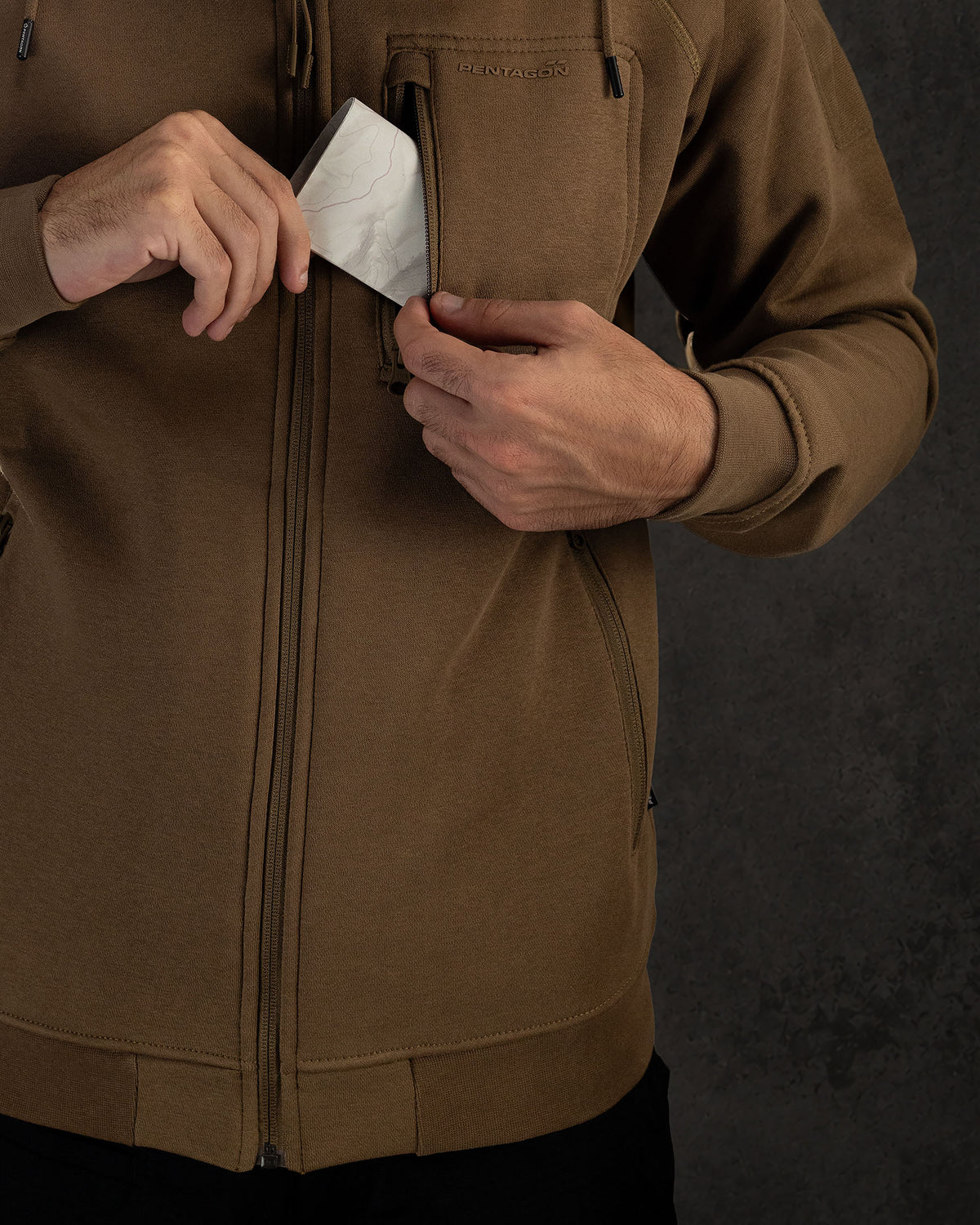 Pentagon Leonidas 2.0 felpa con cappuccio, grigia