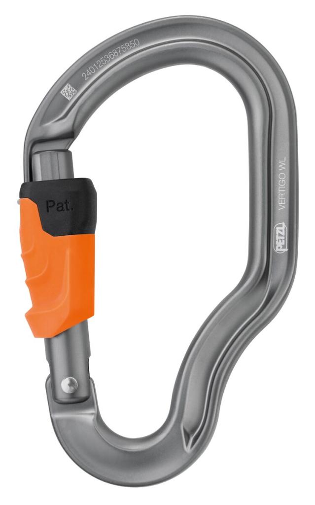 Petzl VERTIGO WIRE-LOCK moschettone con sistema di bloccaggio wire-lock