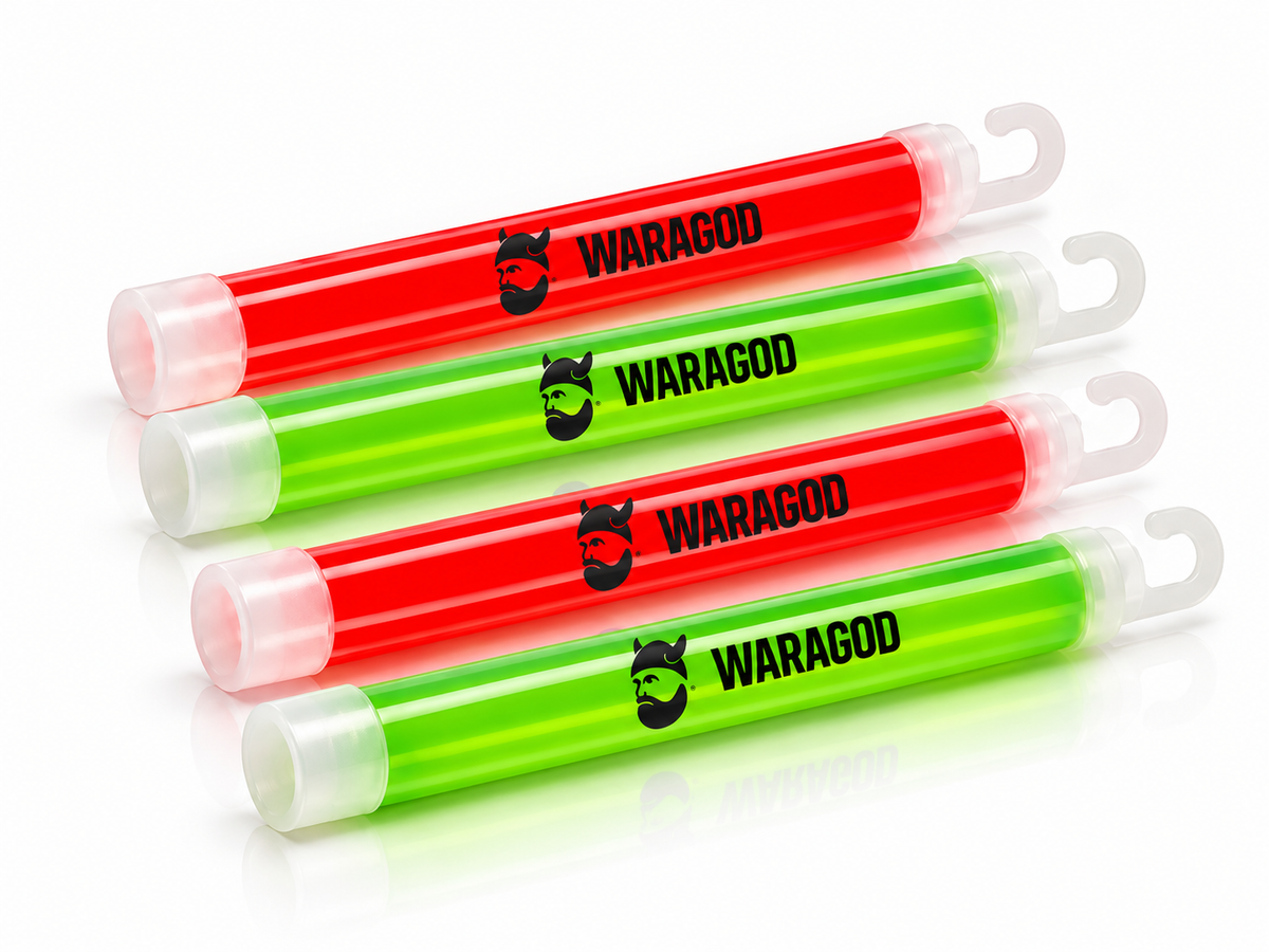WARAGOD bastoncino luminoso 15cm DUO rosso + verde
