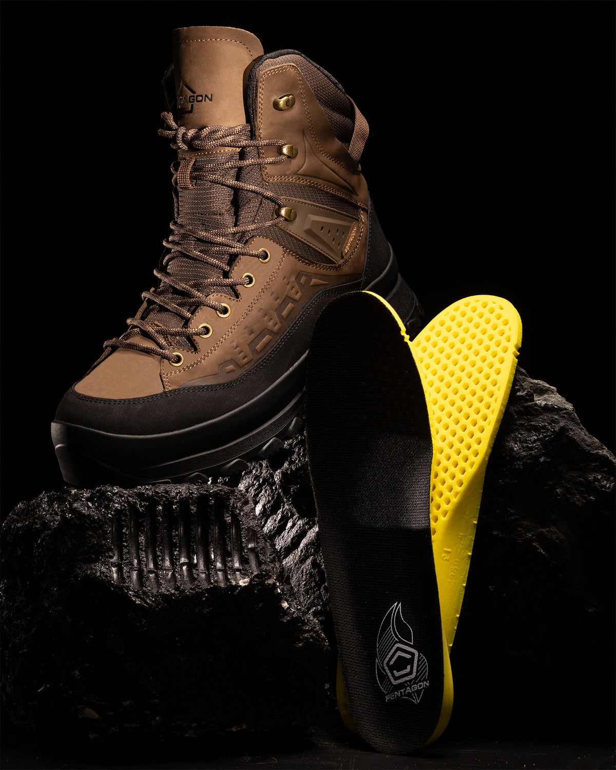 Scarpe da trekking Pentagon Predator da alpinismo da 8", marroni