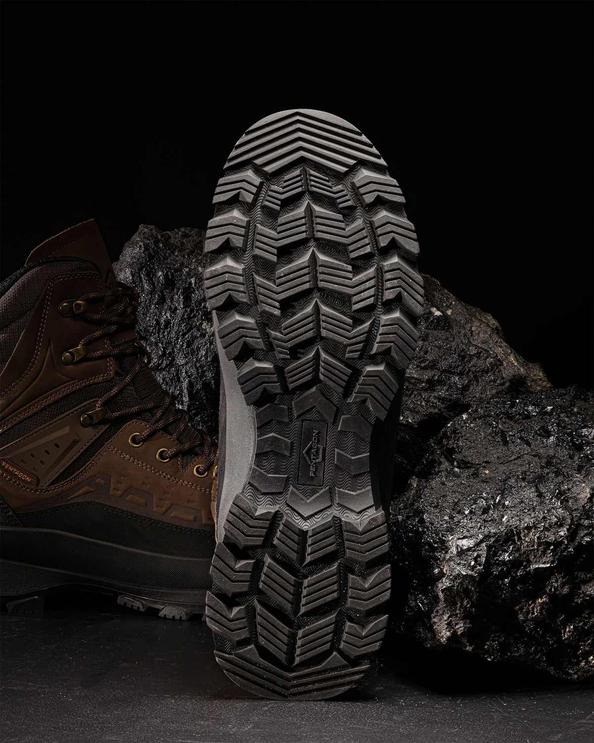 Scarpe da trekking Pentagon Predator da alpinismo da 8", marroni