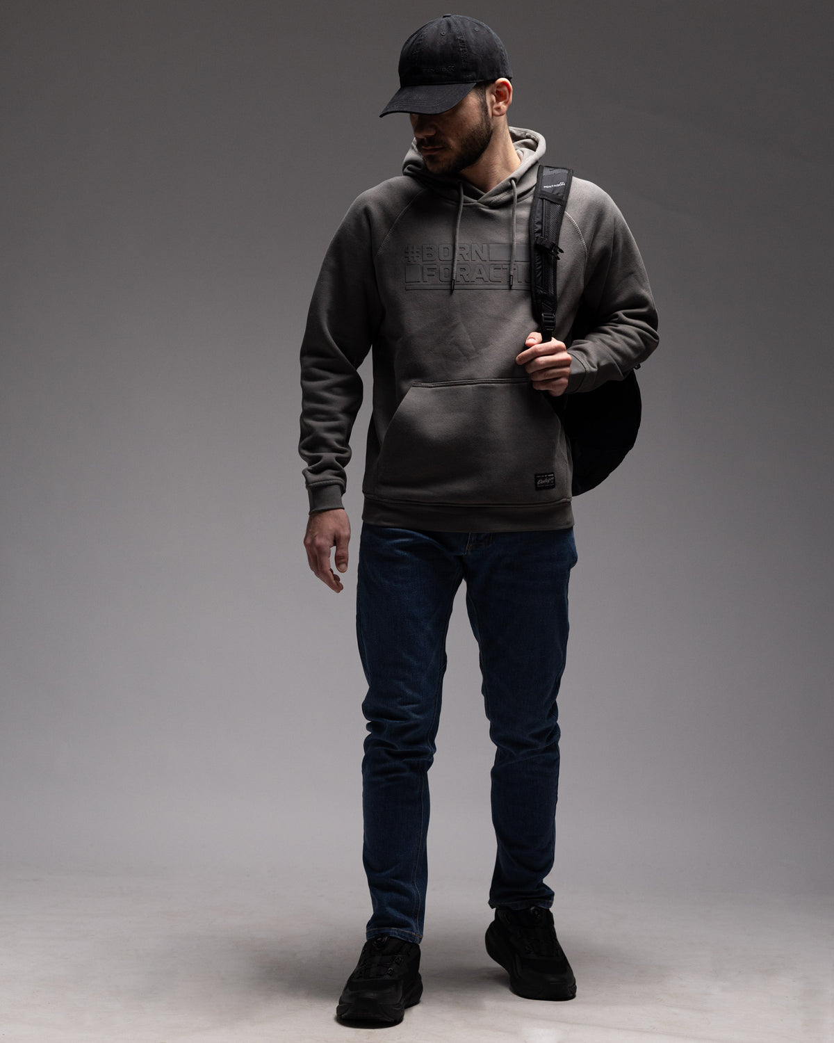 Pentagon Phaeton Born for Action felpa con cappuccio, nera