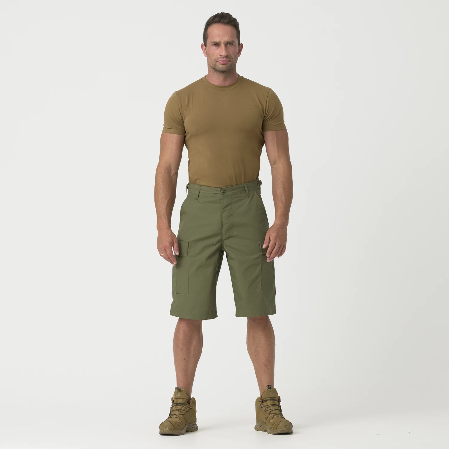 Helikon-Tex BDU krátke nohavice bavlnené ripstop, béžové – detail 1