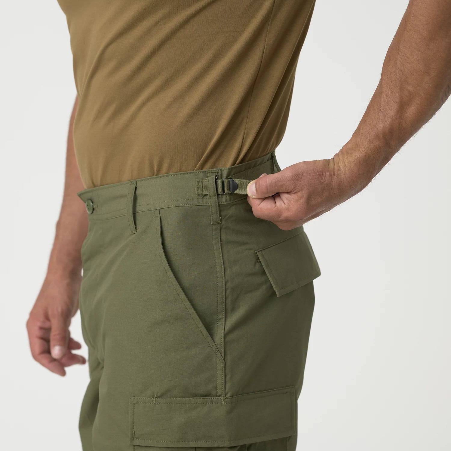 Helikon-Tex BDU krátke nohavice PolyCotton Ripstop, US Woodland – detail 2
