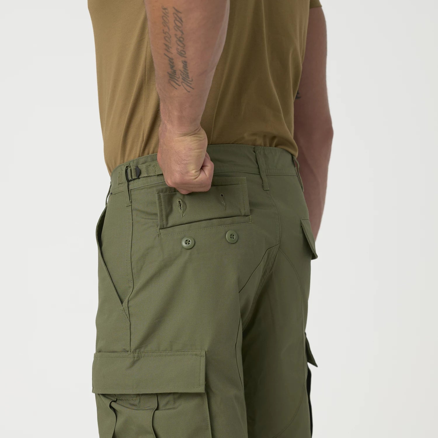 Helikon-Tex BDU krátke nohavice PolyCotton Ripstop, US Woodland – detail 5