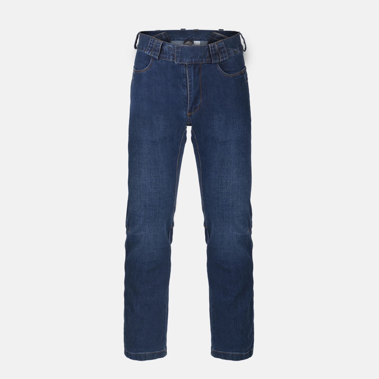 Helikon-Tex COVERT nohavice taktické Denim Mid, Vintage Worn Blue – predná strana