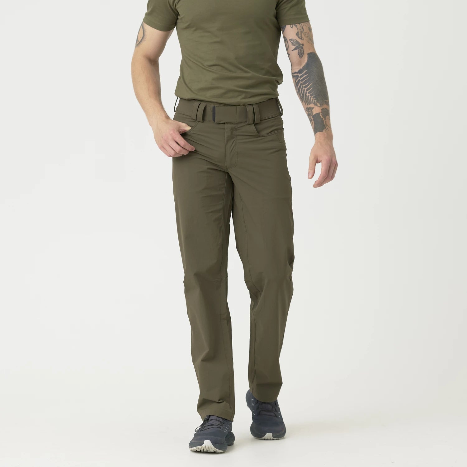 Helikon-Tex COVERT nohavice VersaStretch taktické Versa Stretch Lite, Taiga Green – detail