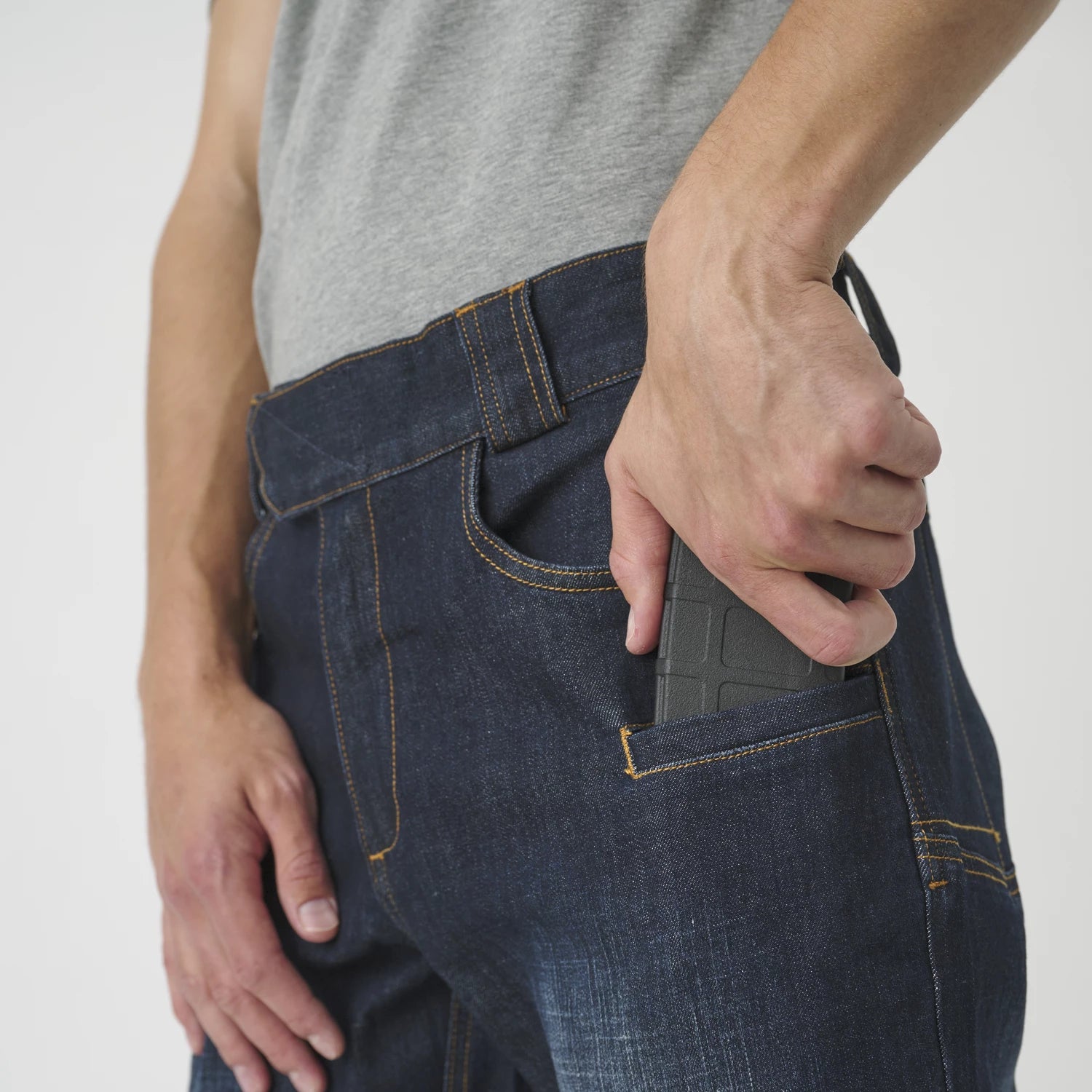 Helikon-Tex Greyman Tactical Jeans nohavice denim, dark blue – detail 2