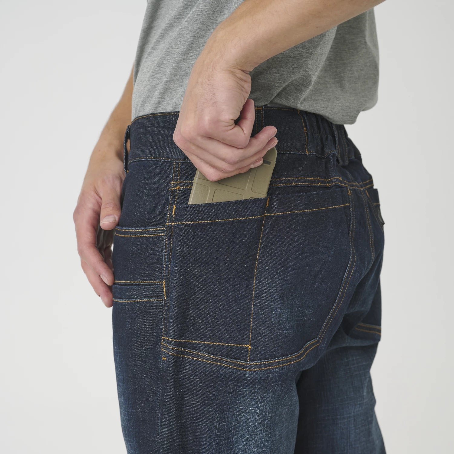 Helikon-Tex Greyman Tactical Jeans nohavice denim, dark blue – detail 4