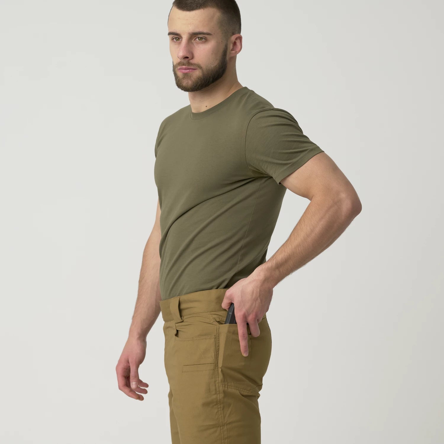 Helikon-Tex GREYMAN nohavice DuraCanvas taktické Dura Canvas, Ash Grey – detail 5